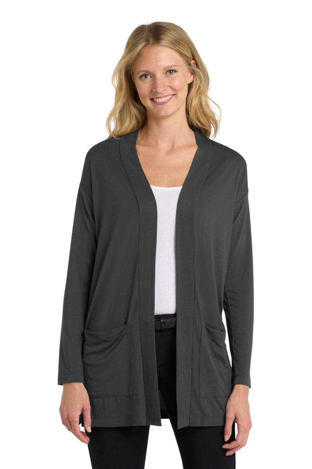 port authority  ®  women's concept long pocket cardigan . lk5434