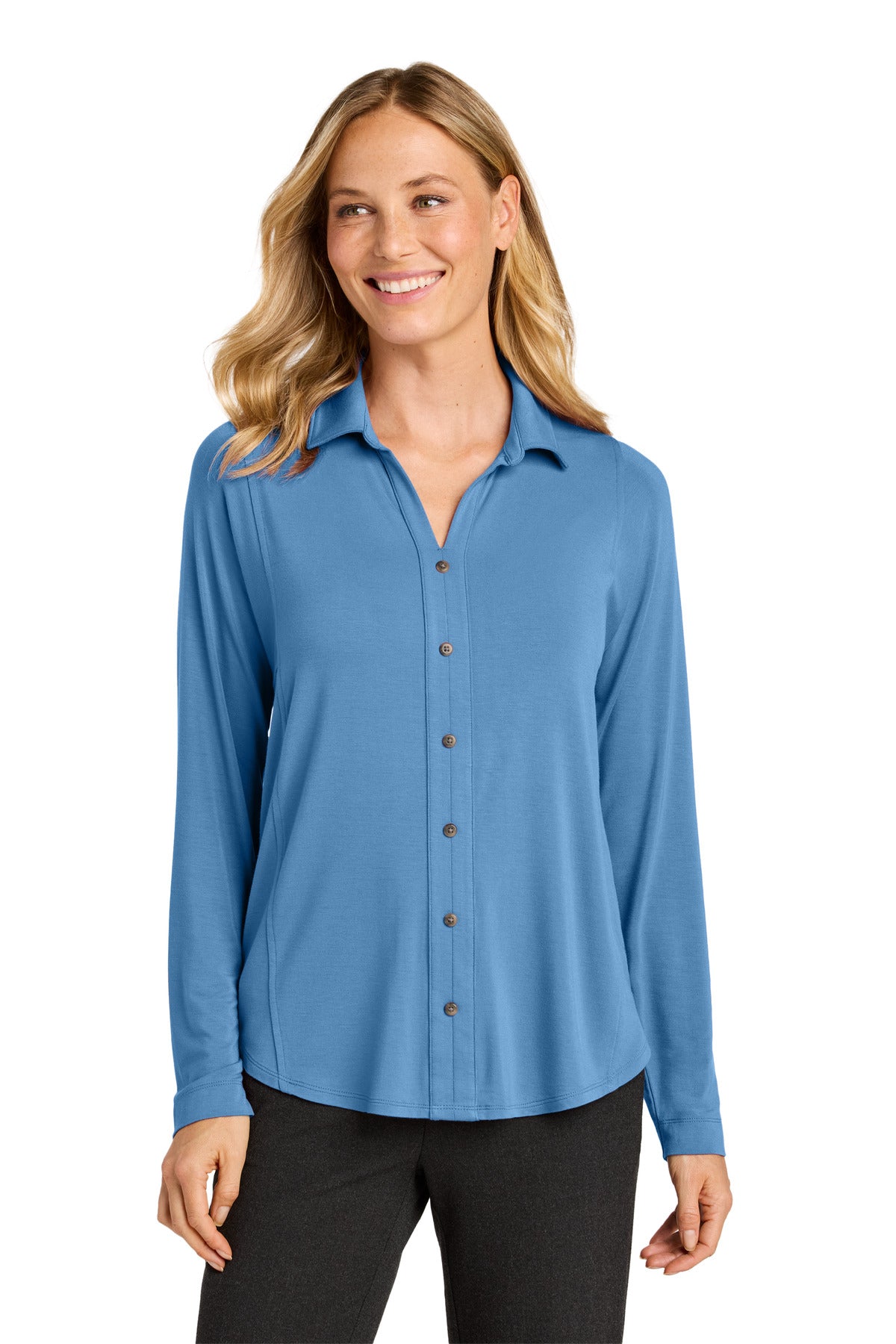 port authority ®  women's luxe knit button tunic lk5602