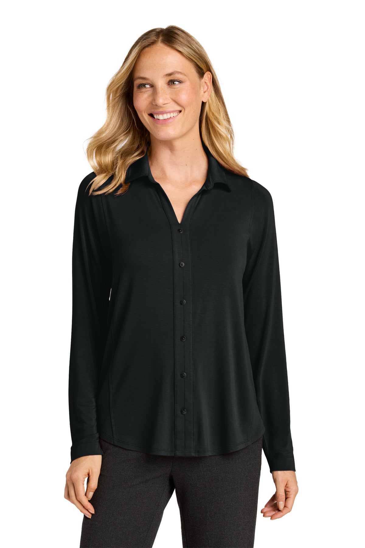 port authority ®  women's luxe knit button tunic lk5602