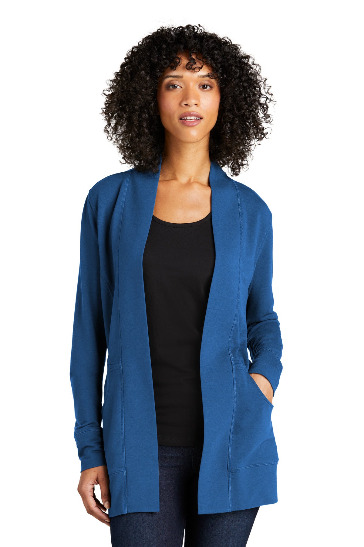 port authority ®  women's microterry cardigan lk825