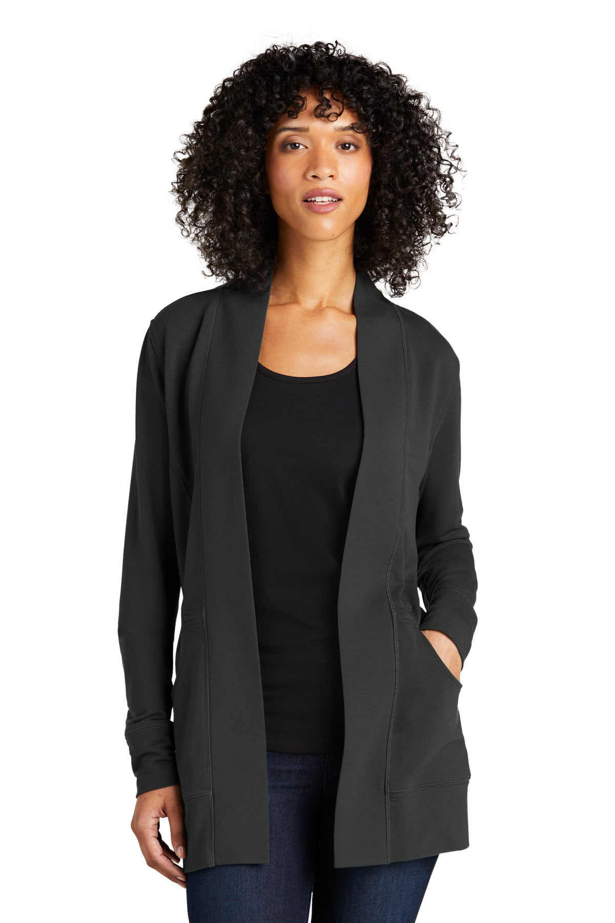 port authority ®  women's microterry cardigan lk825