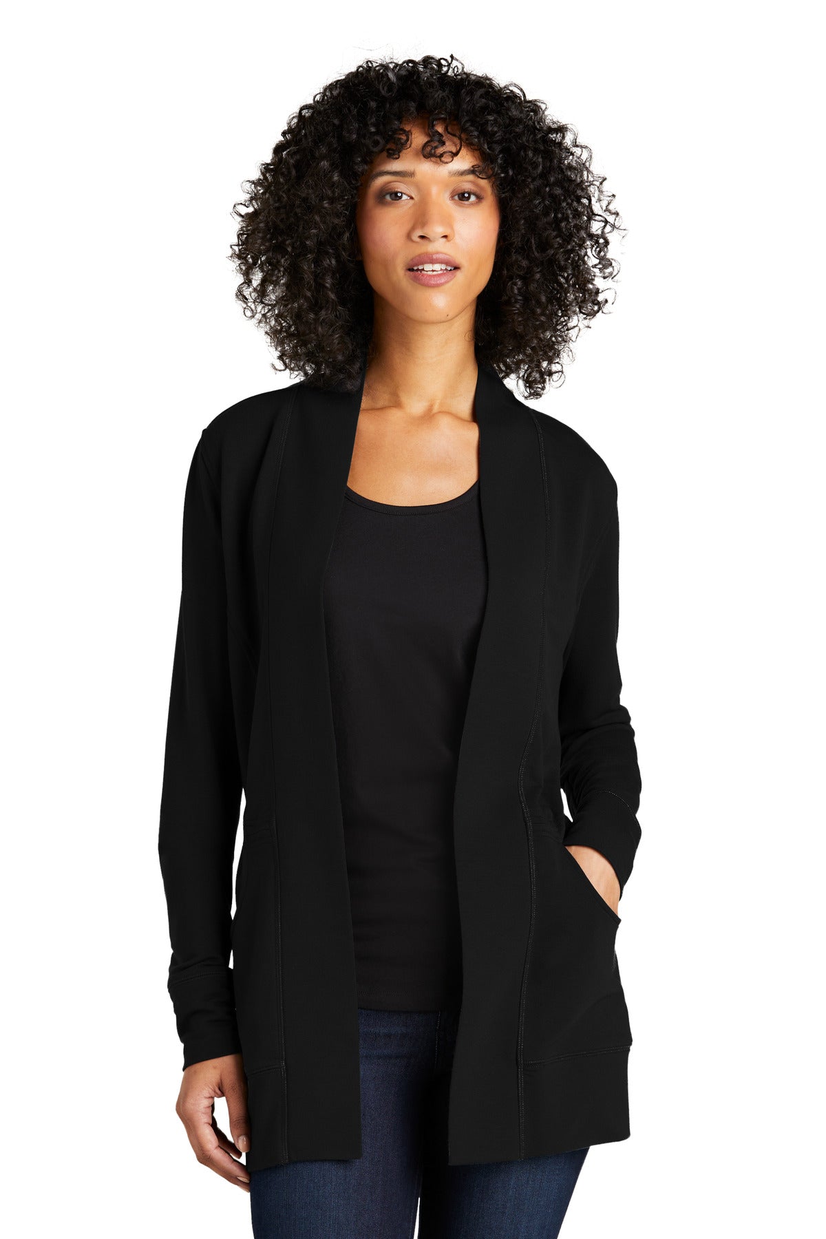 port authority ®  women's microterry cardigan lk825