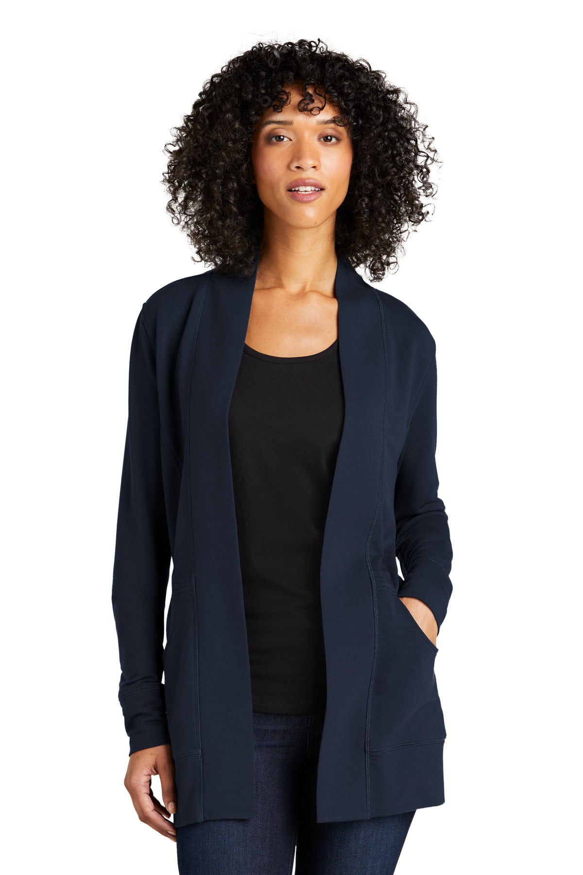 port authority ®  women's microterry cardigan lk825