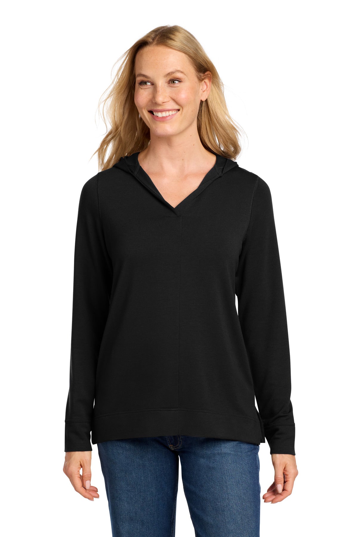 port authority ®  women's microterry pullover hoodie lk826