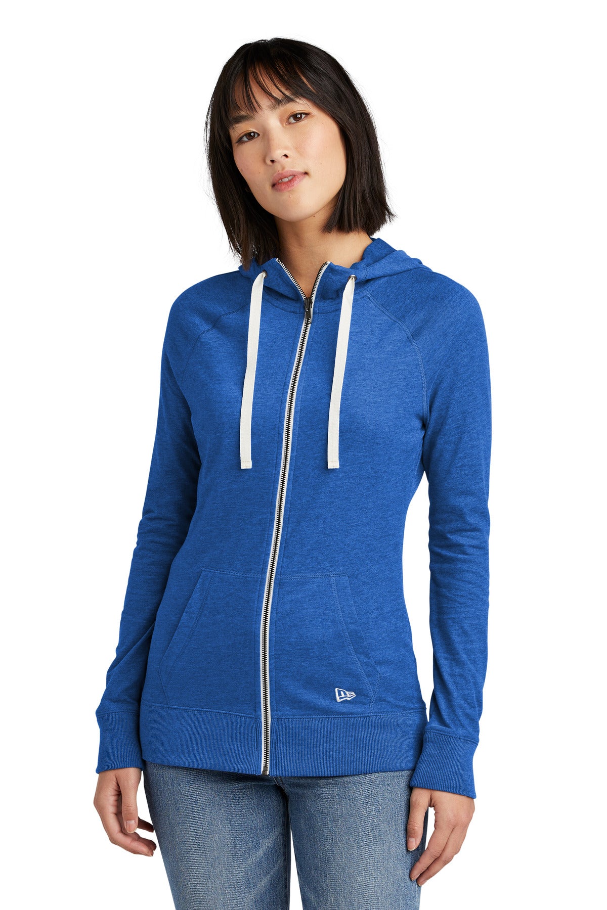 new era ®  women's sueded cotton blend full-zip hoodie. lnea122