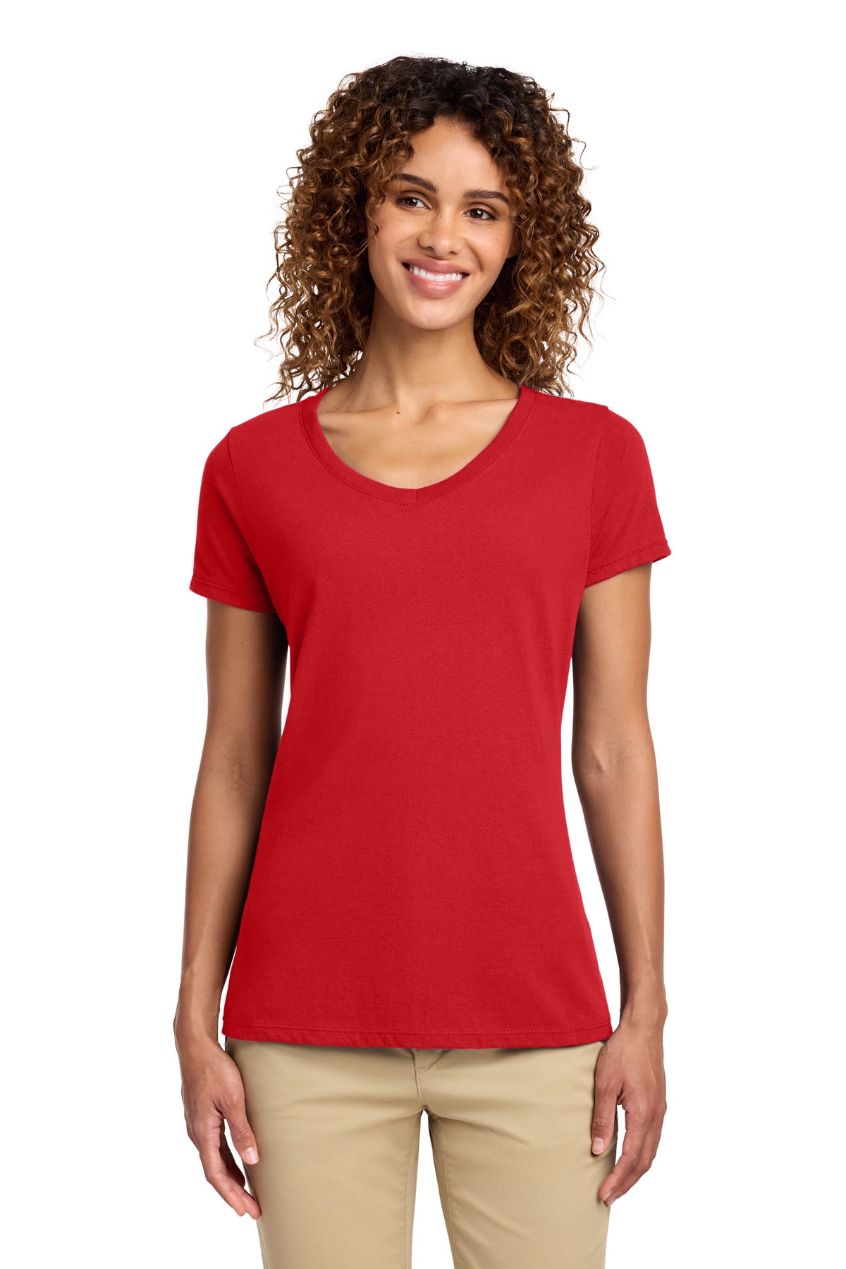 port & co ™  women's fan favorite v-neck tee. lpc450v