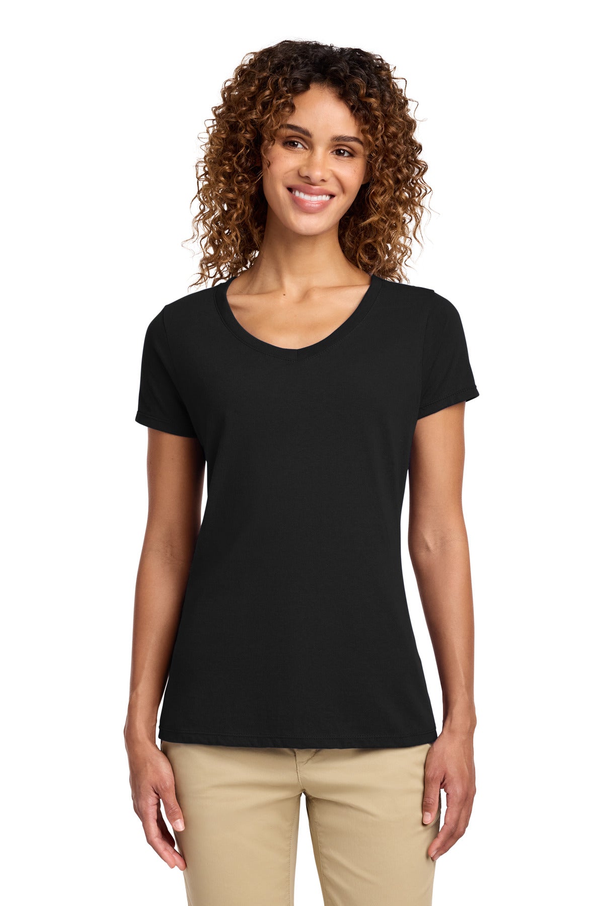 port & co ™  women's fan favorite v-neck tee. lpc450v