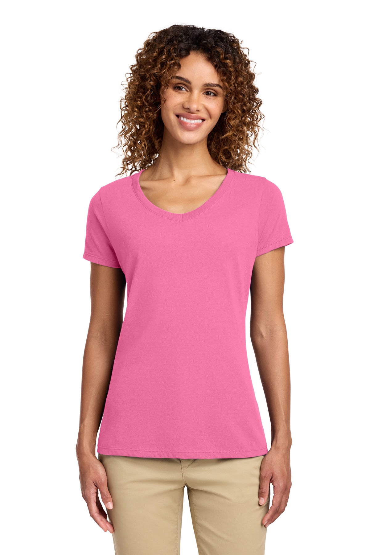 port & co ™  women's fan favorite v-neck tee. lpc450v