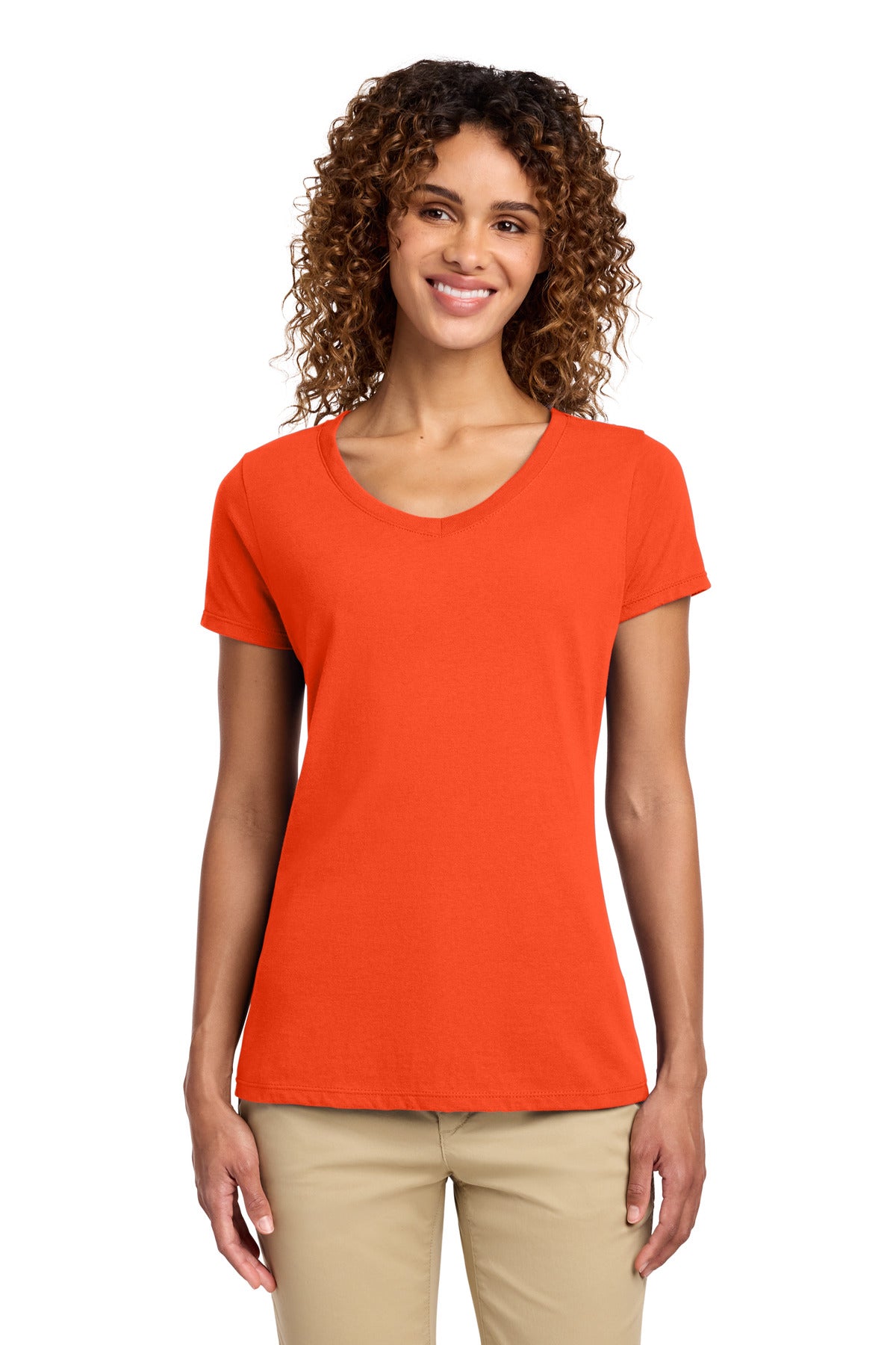 port & co ™  women's fan favorite v-neck tee. lpc450v