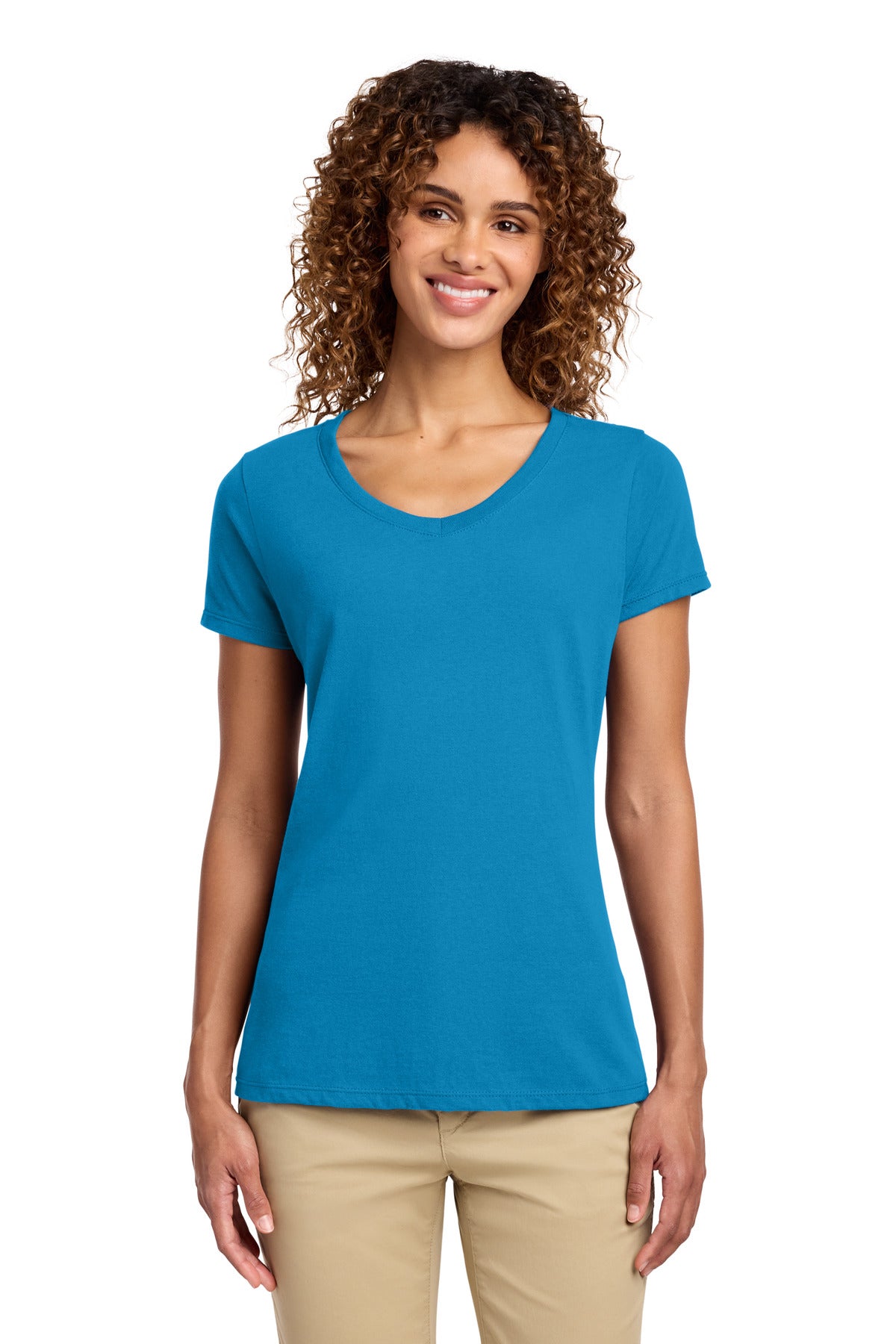 port & co ™  women's fan favorite v-neck tee. lpc450v