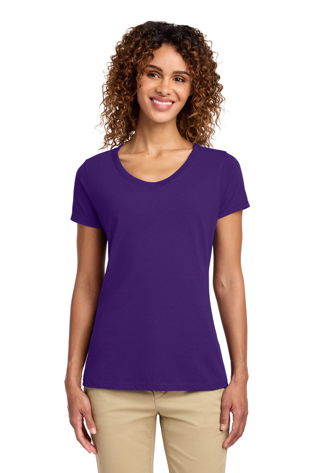 port & co ™  women's fan favorite v-neck tee. lpc450v