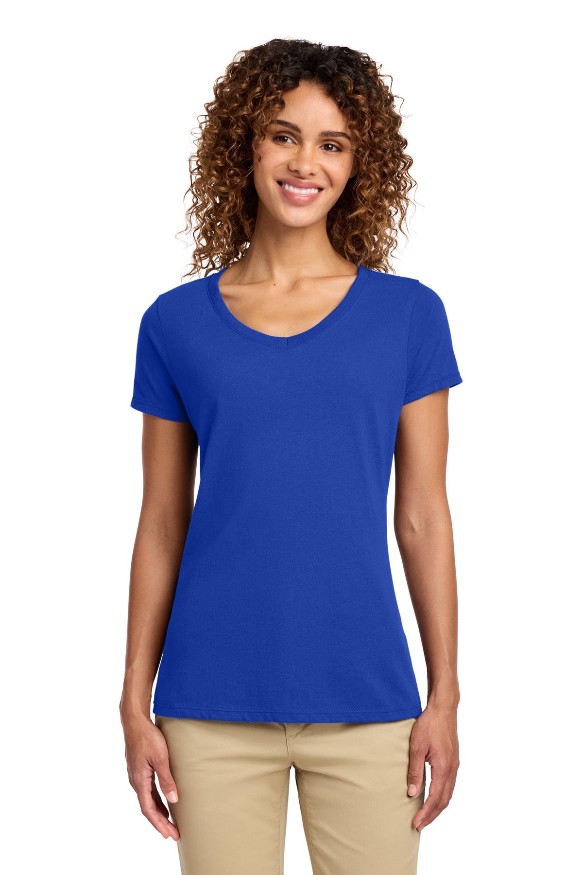 port & co ™  women's fan favorite v-neck tee. lpc450v