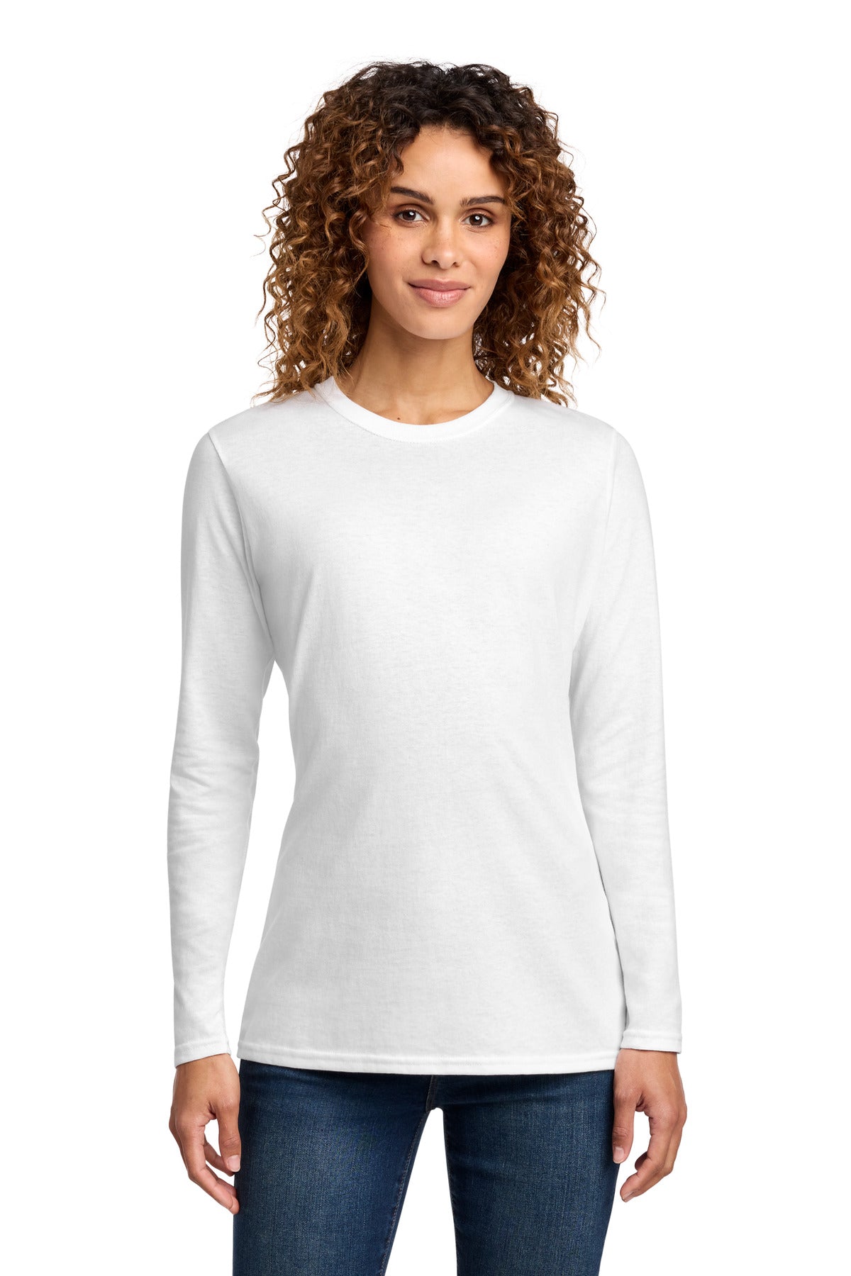 port & co ™  women's long sleeve core cotton tee. lpc54ls