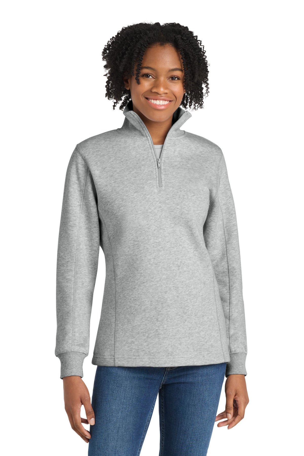 sport-tek ®  women's 1/4-zip sweatshirt. lst253