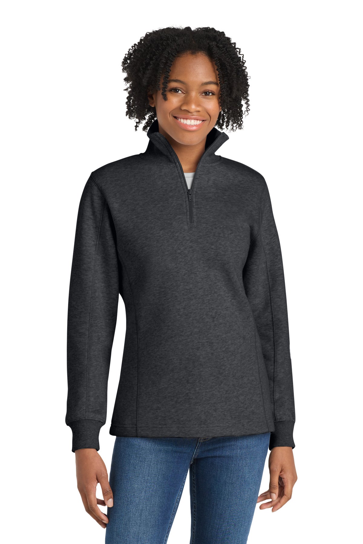 sport-tek ®  women's 1/4-zip sweatshirt. lst253