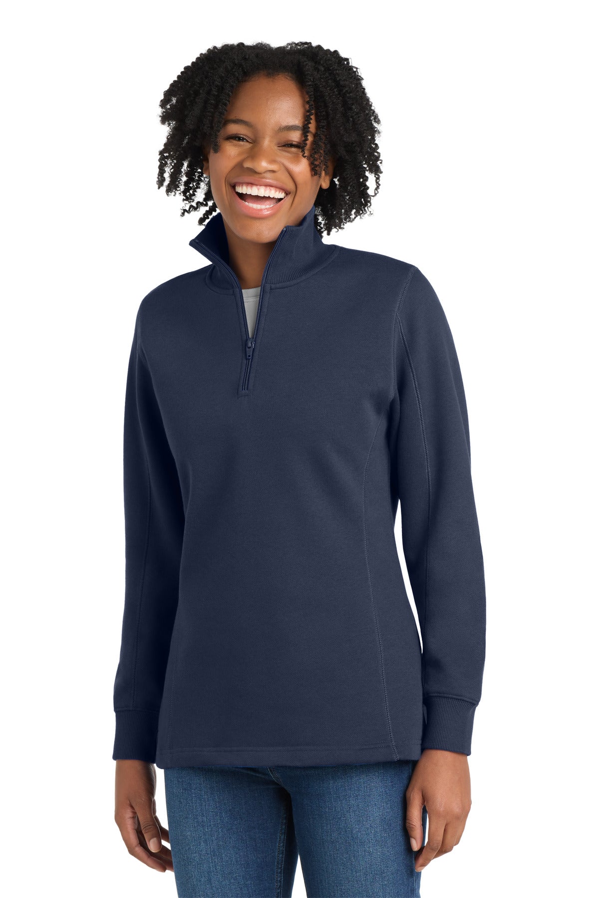 sport-tek ®  women's 1/4-zip sweatshirt. lst253