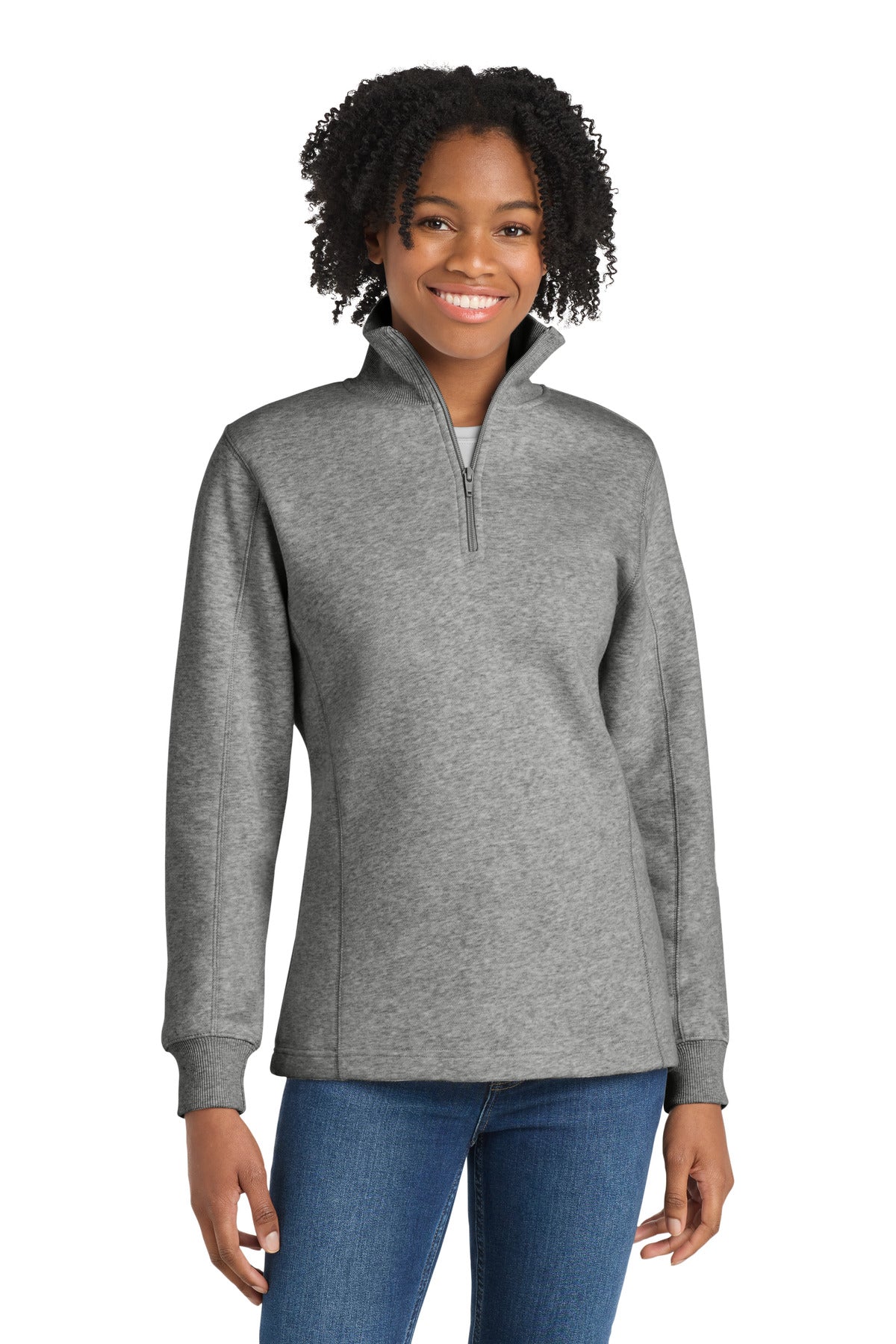 sport-tek ®  women's 1/4-zip sweatshirt. lst253