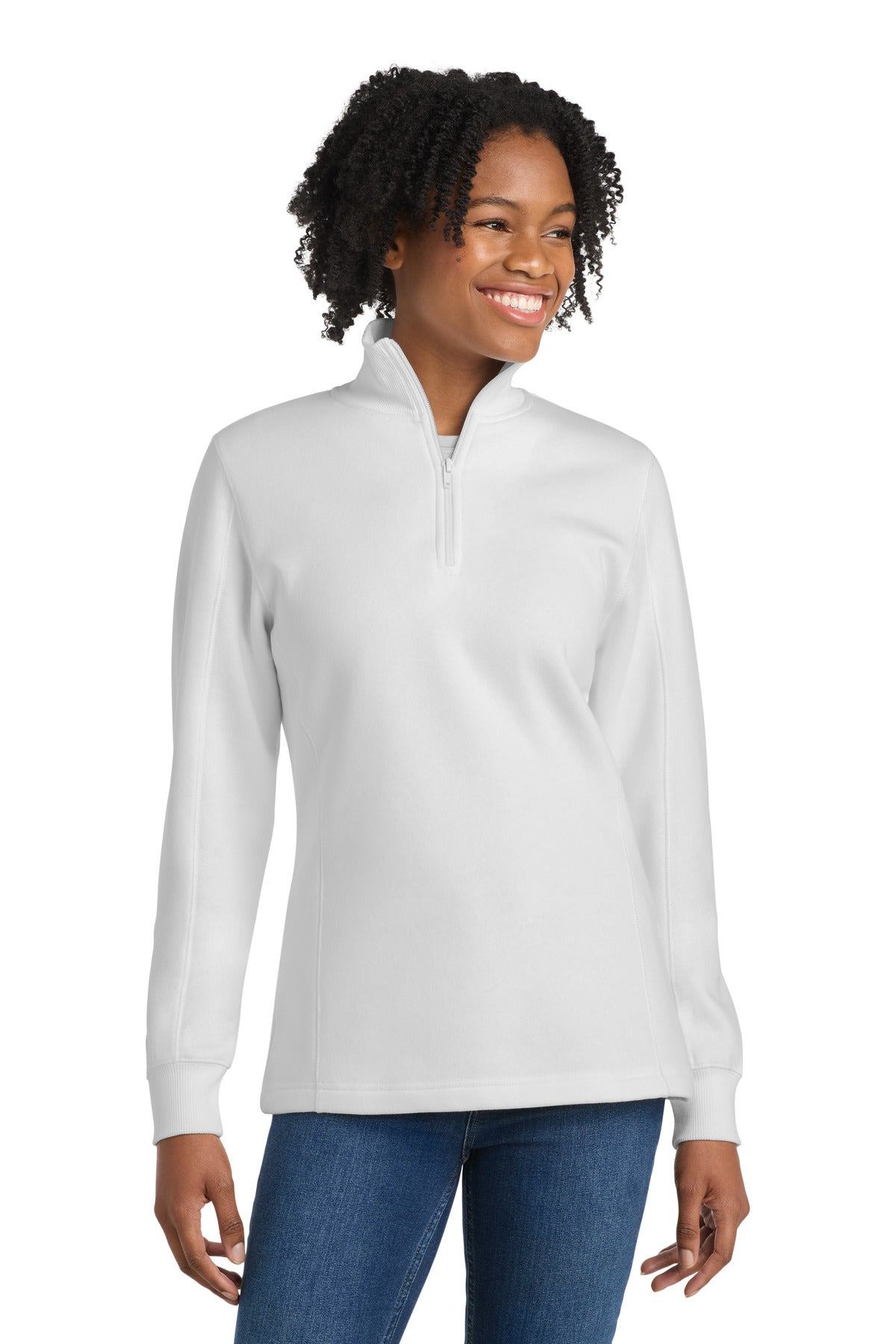 sport-tek ®  women's 1/4-zip sweatshirt. lst253