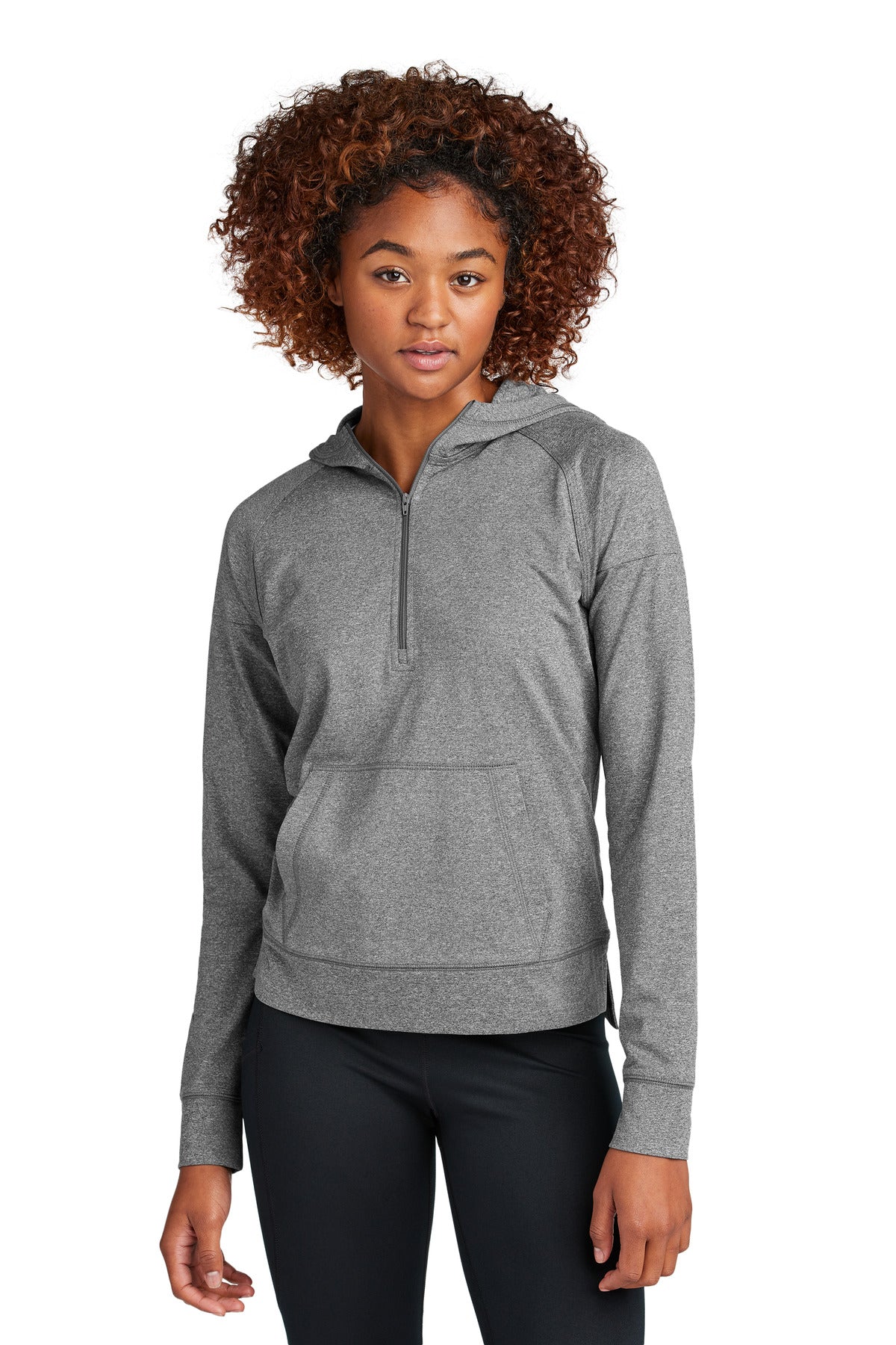 sport-tek ®  women's sport-wick ®  stretch 1/2-zip hoodie lst856