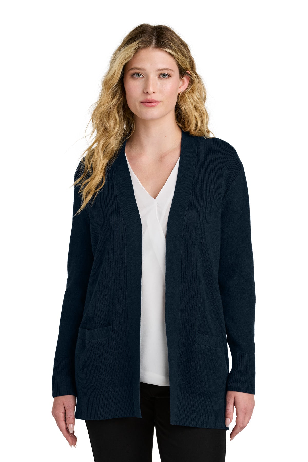 port authority ®  women's easy care open-front cardigan sweater lsw2890