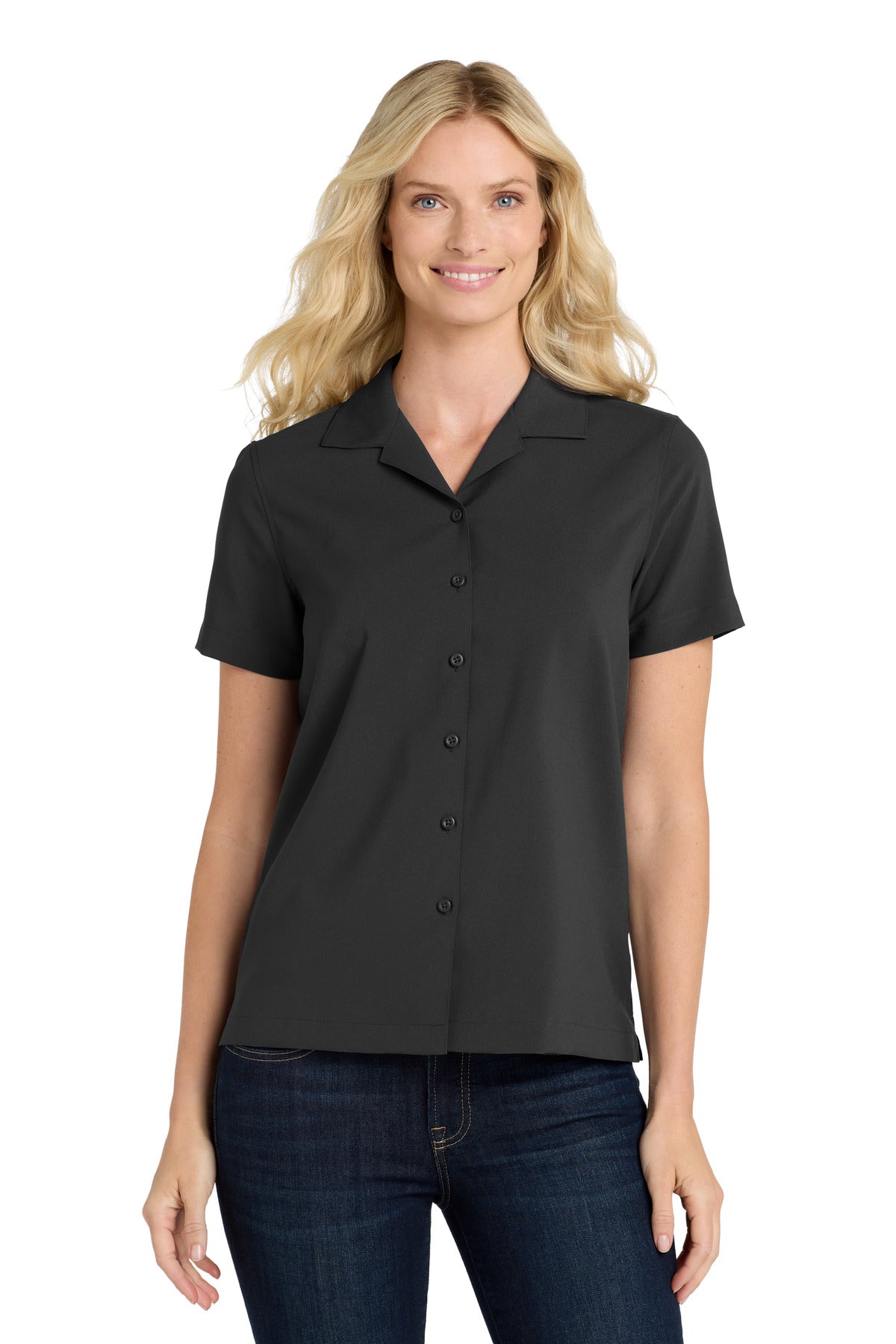port authority ®  women's short sleeve performance staff shirt lw400