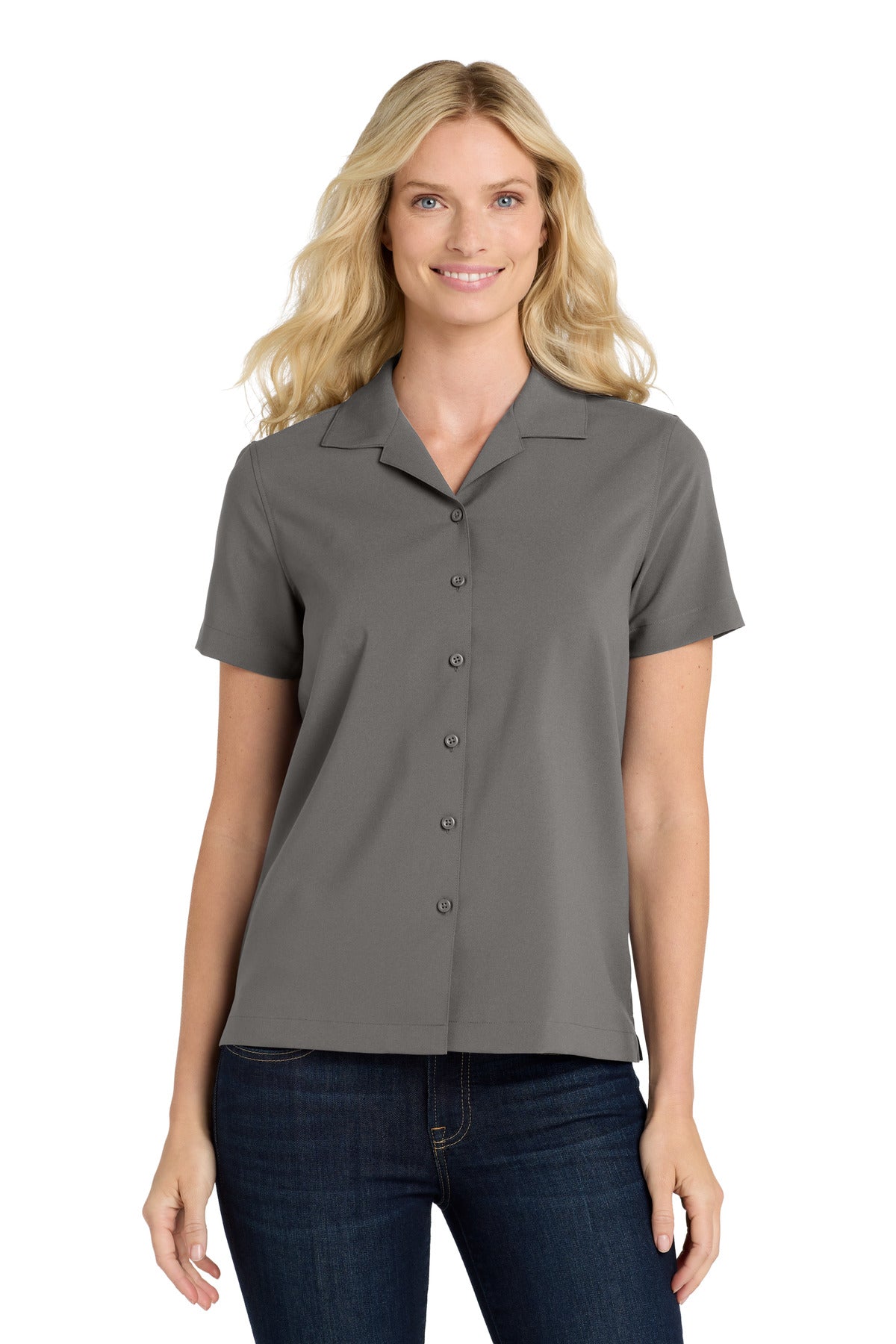 port authority ®  women's short sleeve performance staff shirt lw400