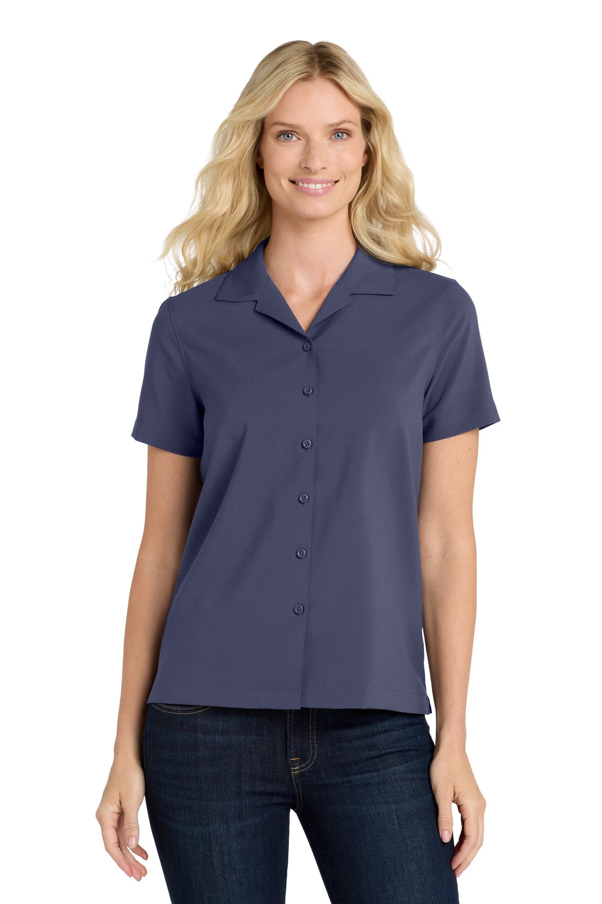 port authority ®  women's short sleeve performance staff shirt lw400