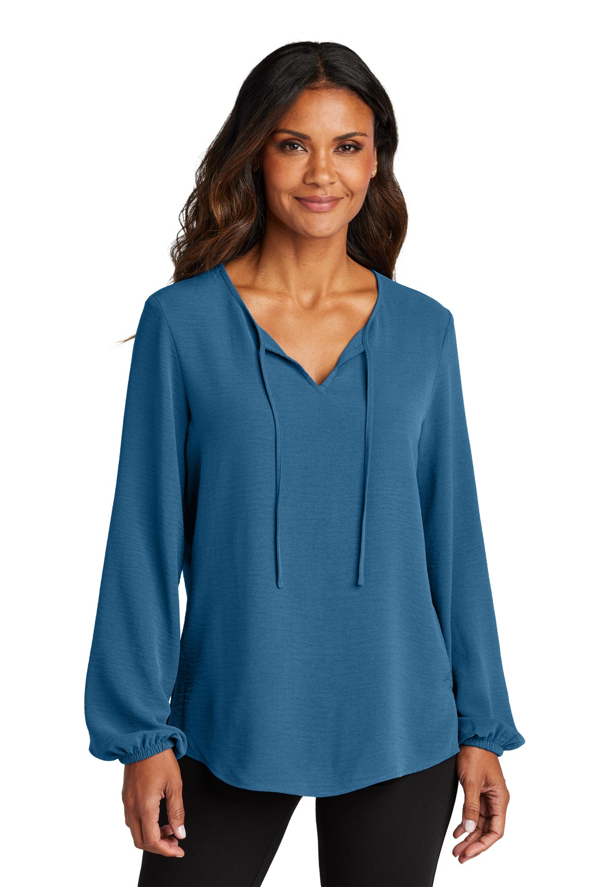 port authority ®  women's textured crepe blouse lw714