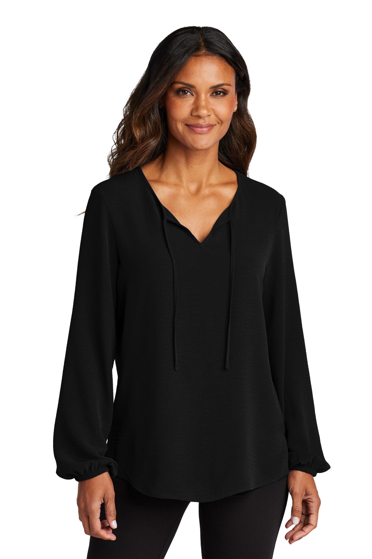 port authority ®  women's textured crepe blouse lw714