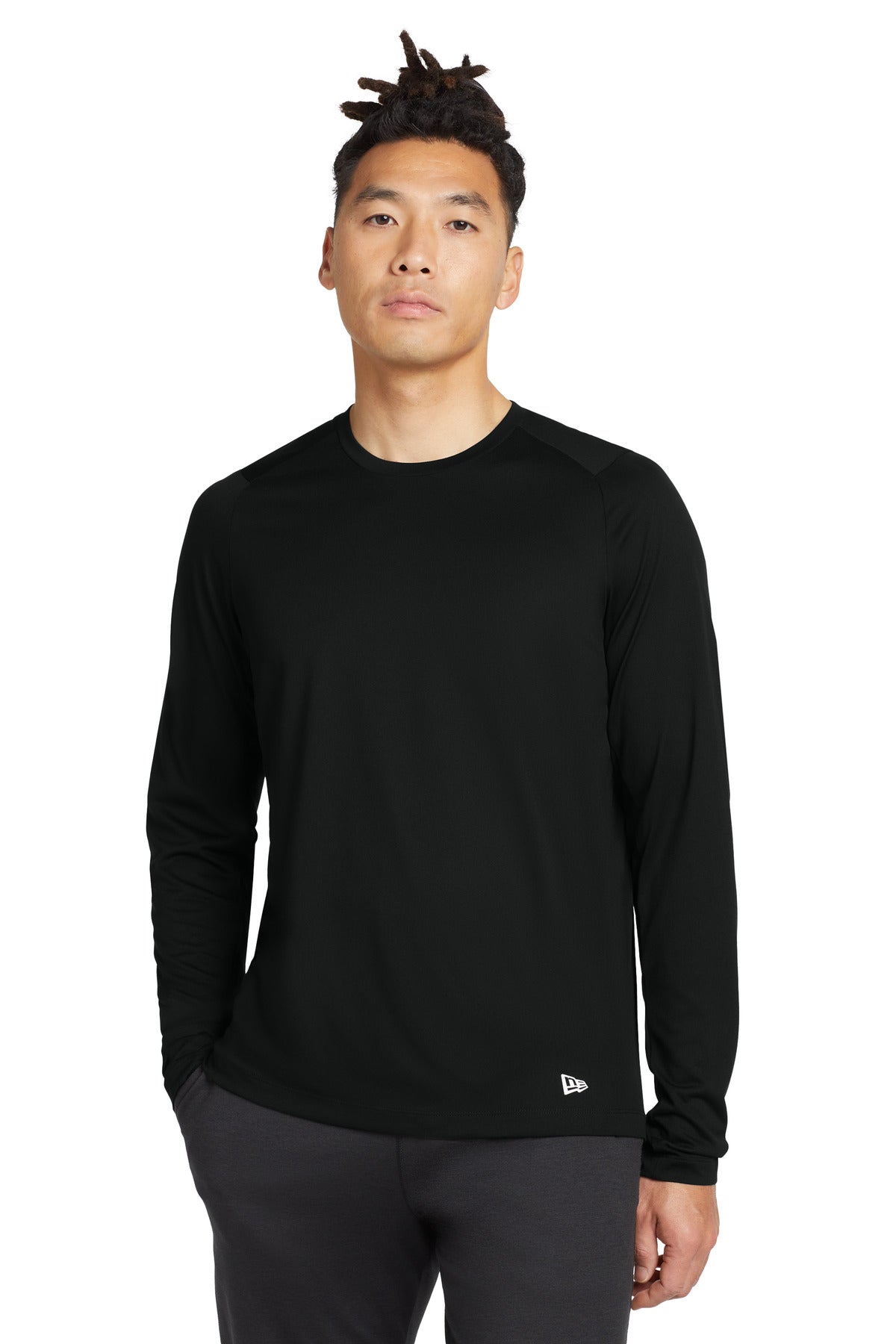 new era  ®  series performance long sleeve crew tee. nea201