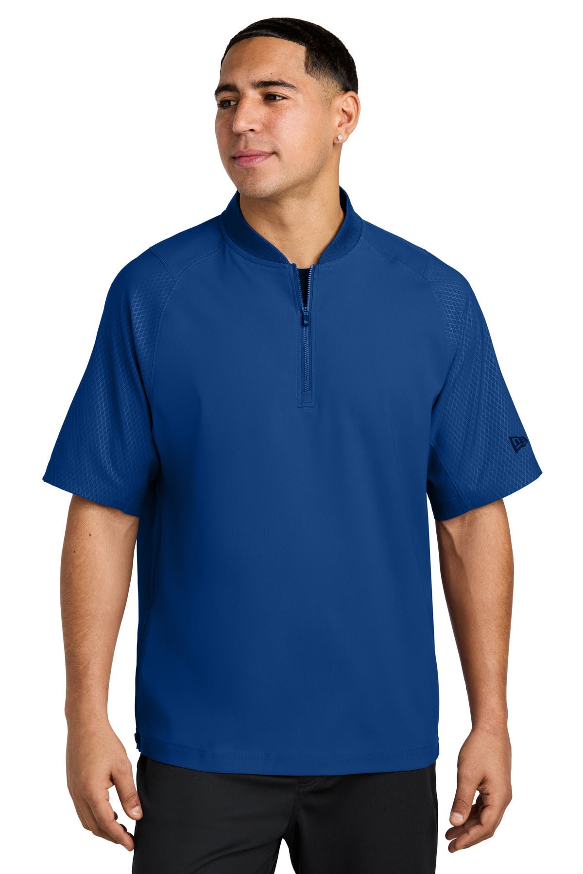 new era  ®  cage short sleeve 1/4-zip jacket. nea600