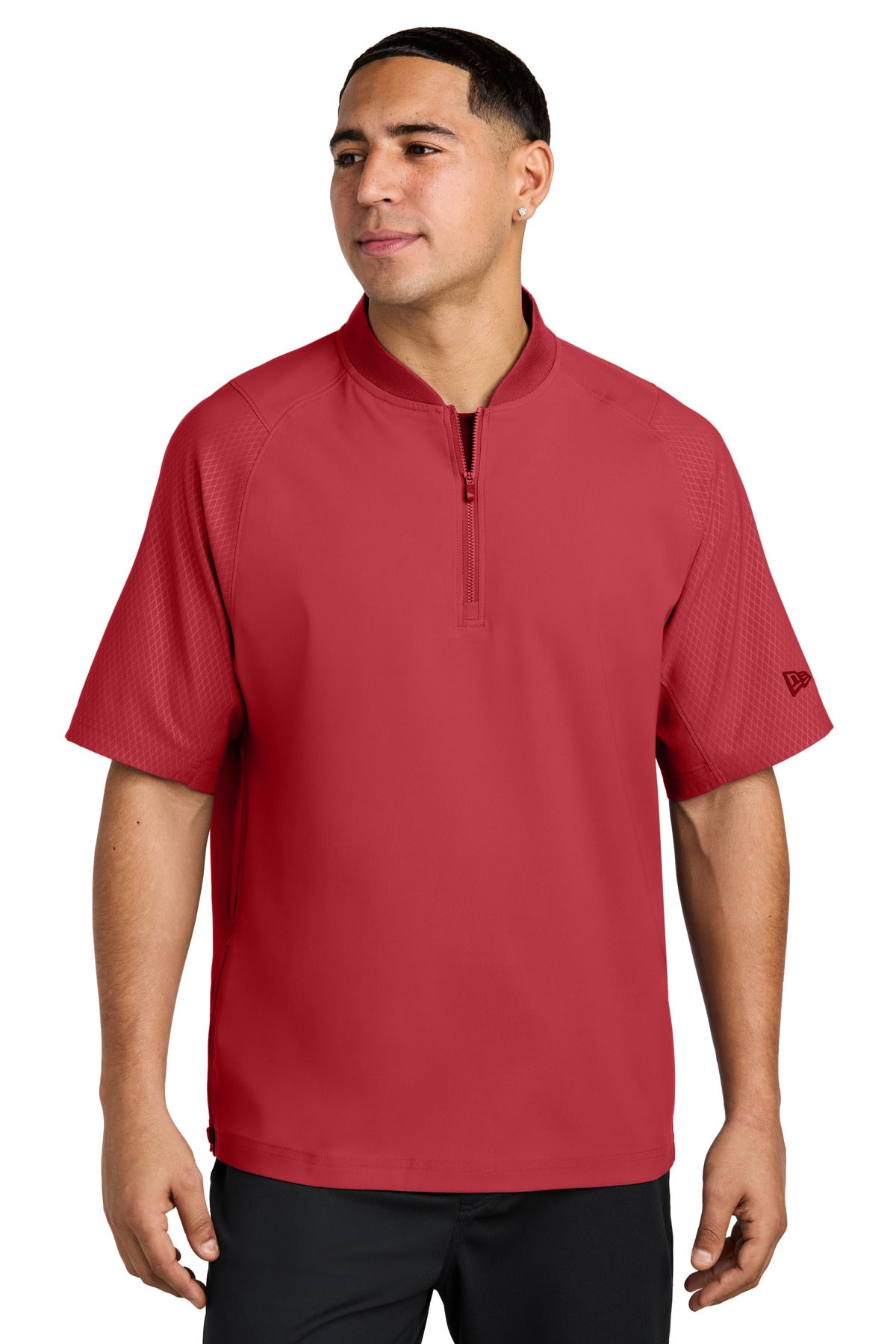 new era  ®  cage short sleeve 1/4-zip jacket. nea600