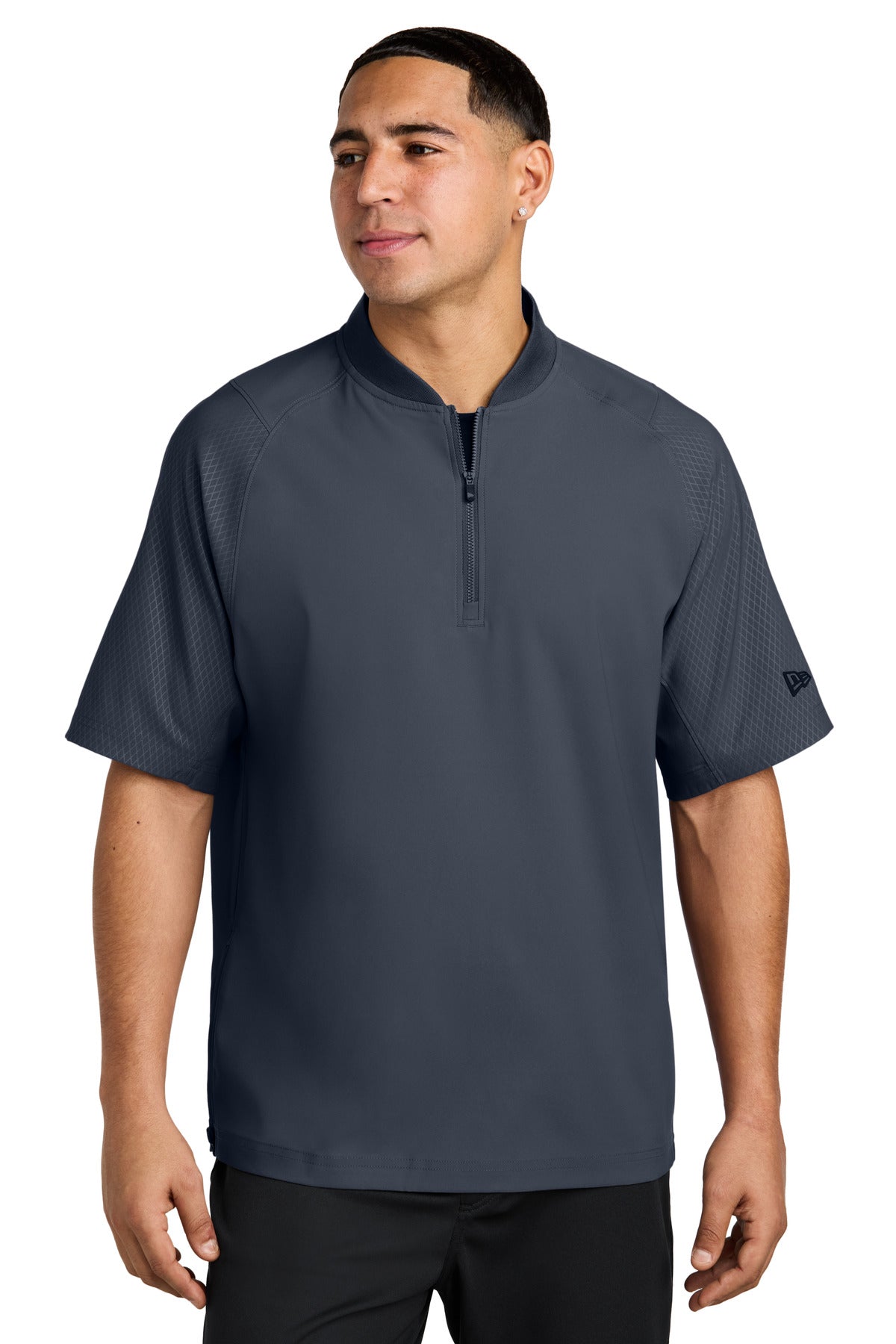 new era  ®  cage short sleeve 1/4-zip jacket. nea600