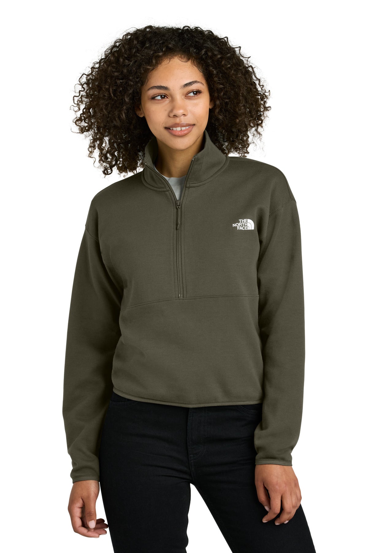 the north face ®  women's double-knit 1/2-zip fleece nf0a8c5h