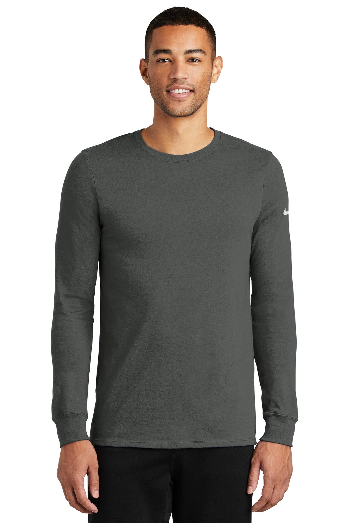 nike dri-fit cotton/poly long sleeve tee. nkbq5230