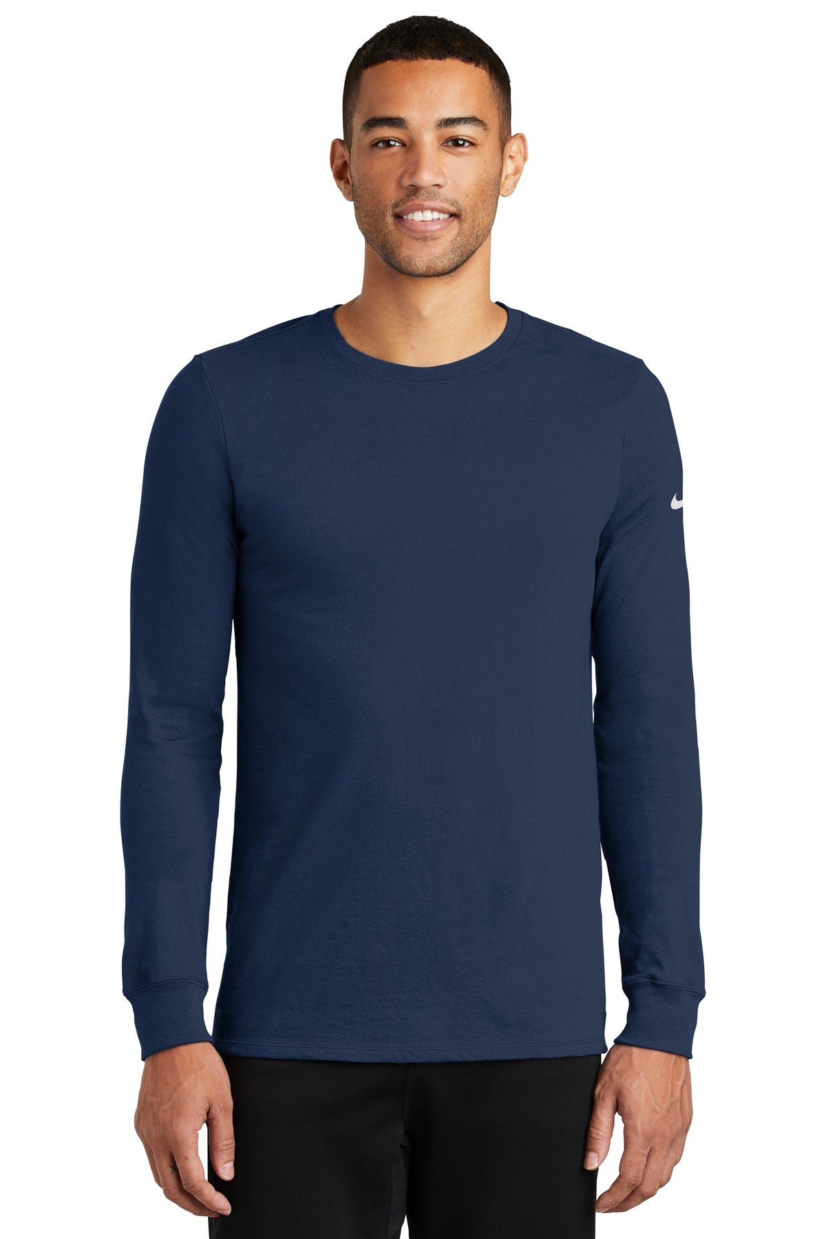 nike dri-fit cotton/poly long sleeve tee. nkbq5230