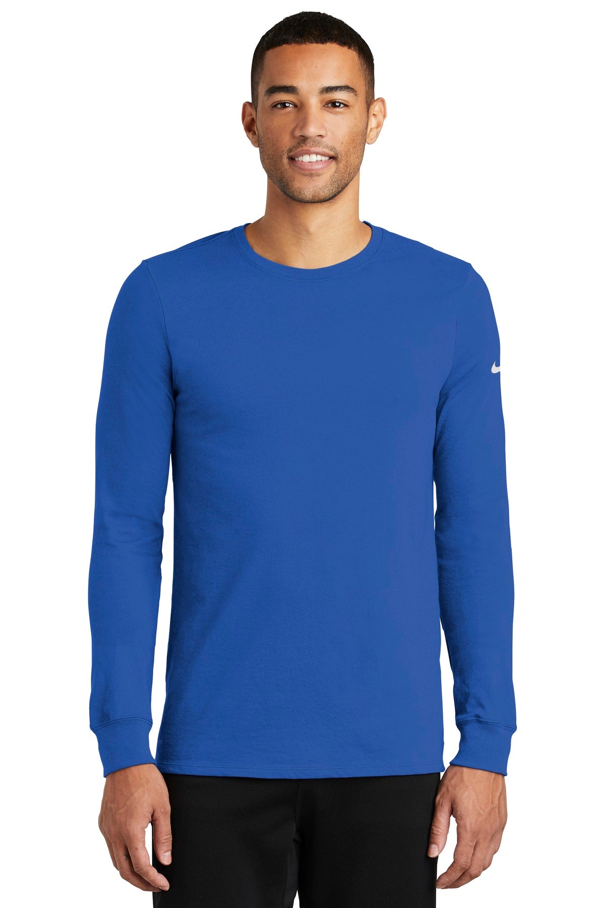 nike dri-fit cotton/poly long sleeve tee. nkbq5230