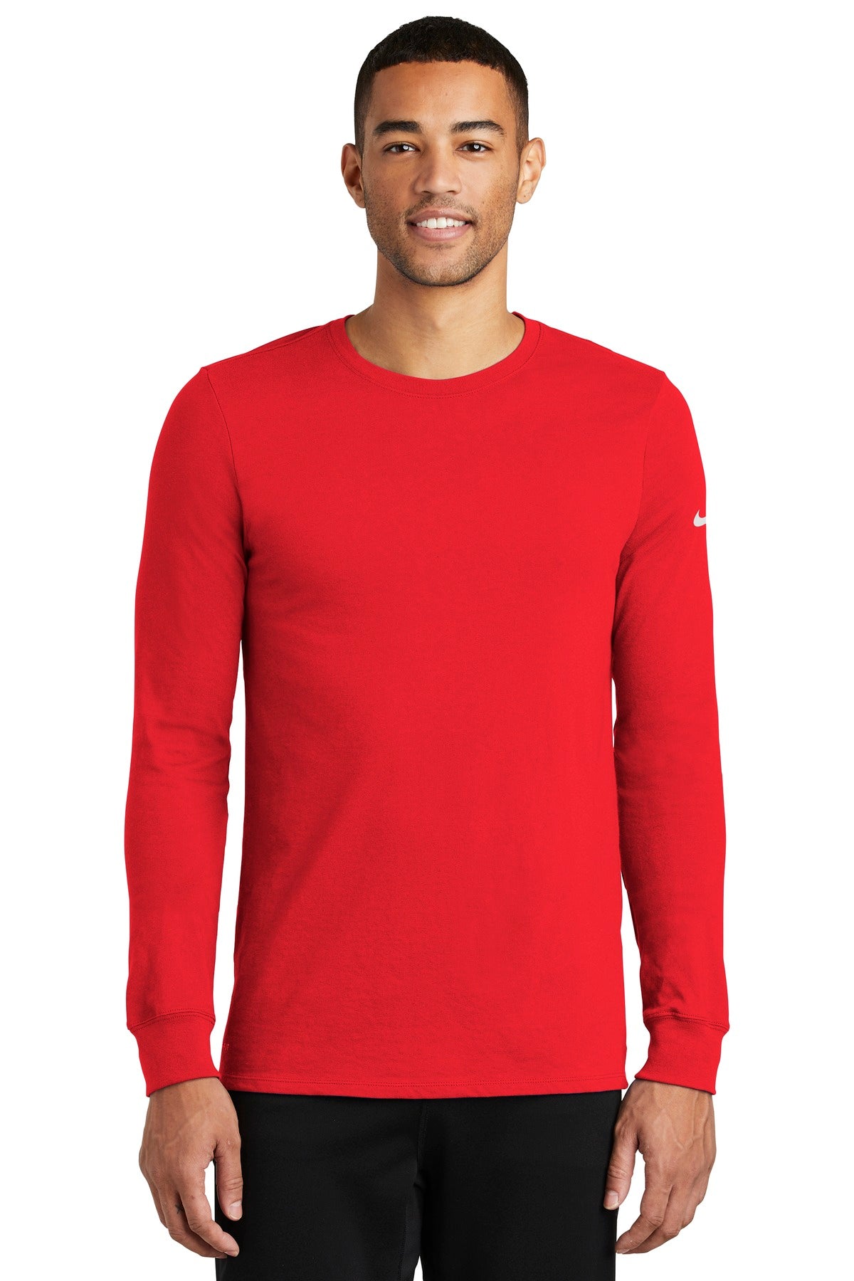 nike dri-fit cotton/poly long sleeve tee. nkbq5230