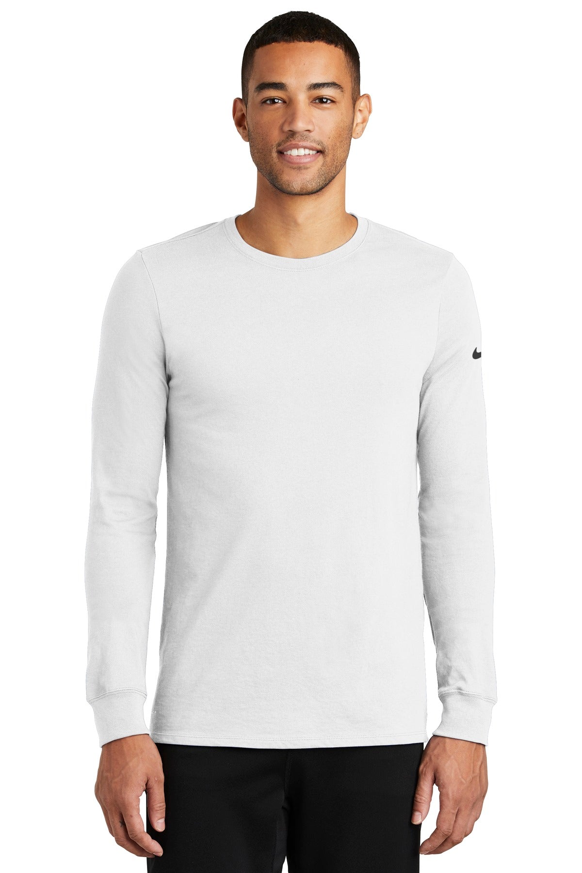 nike dri-fit cotton/poly long sleeve tee. nkbq5230