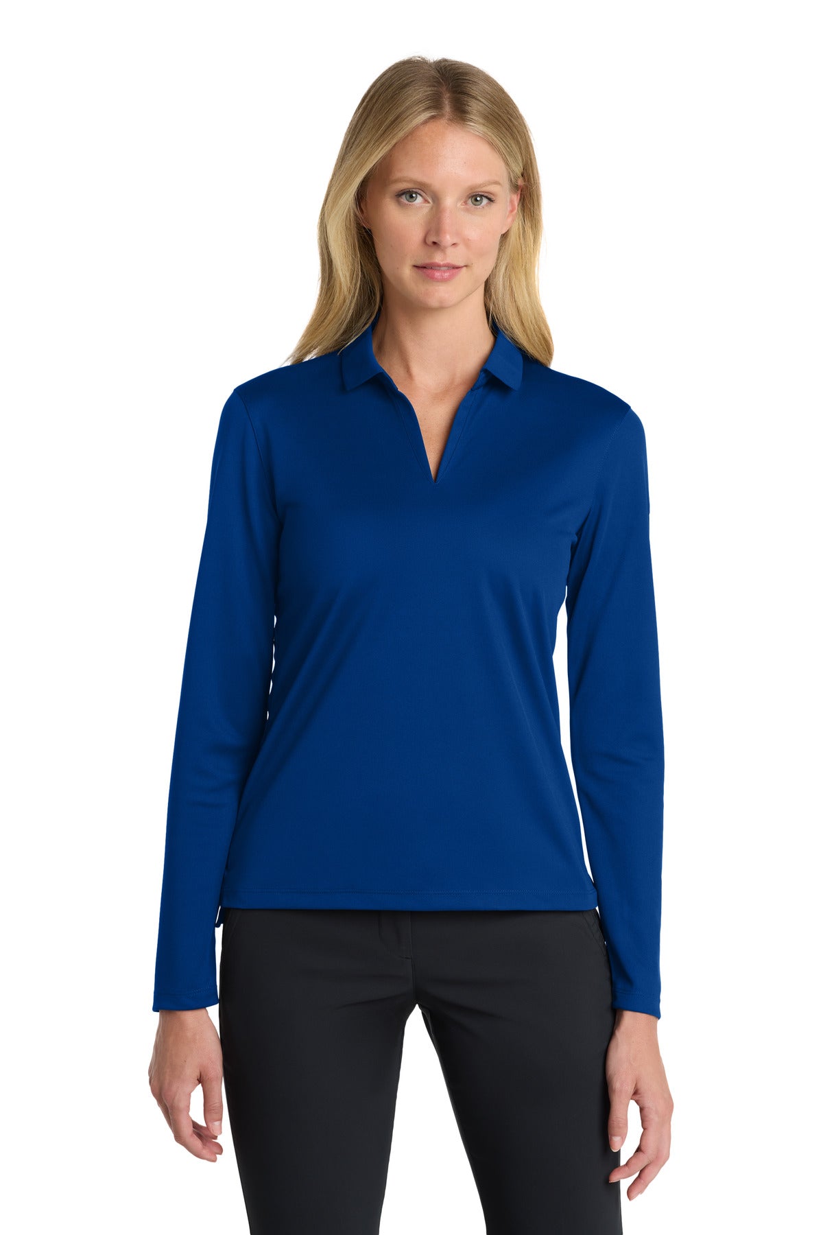 nike women's dri-fit micro pique 2.0 long sleeve polo nkdc2105