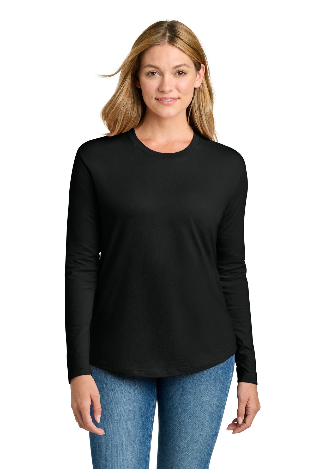 next level apparel ®  women's cotton relaxed long sleeve tee nl3911