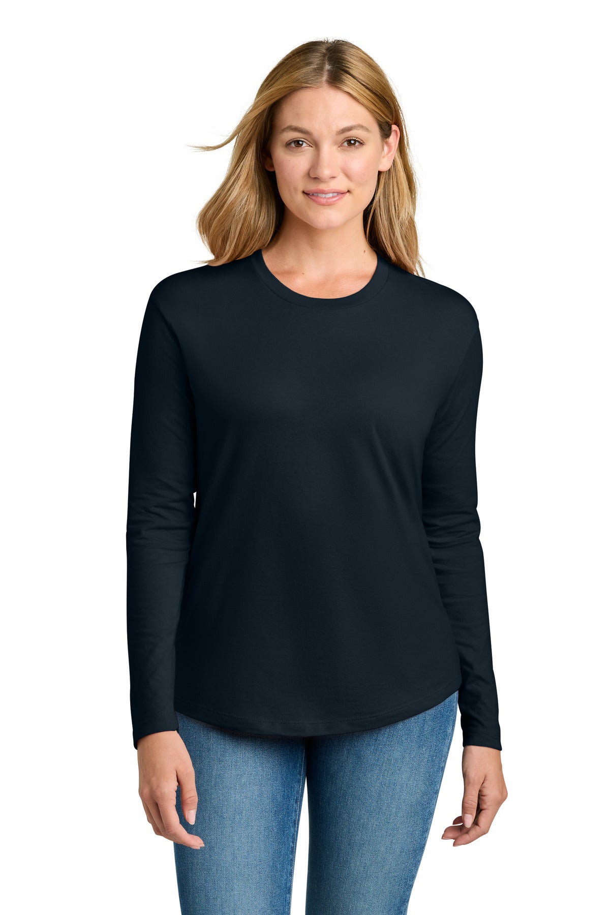next level apparel ®  women's cotton relaxed long sleeve tee nl3911