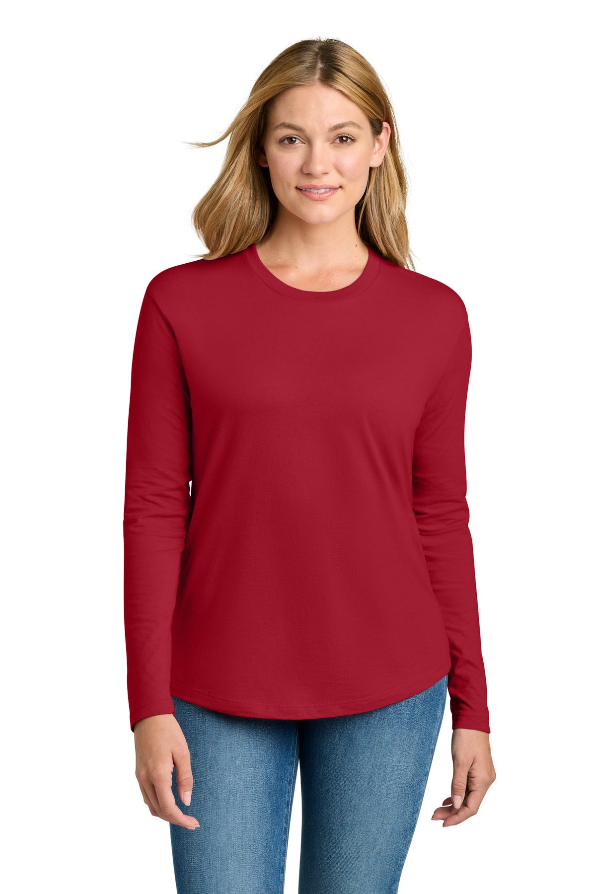 next level apparel ®  women's cotton relaxed long sleeve tee nl3911