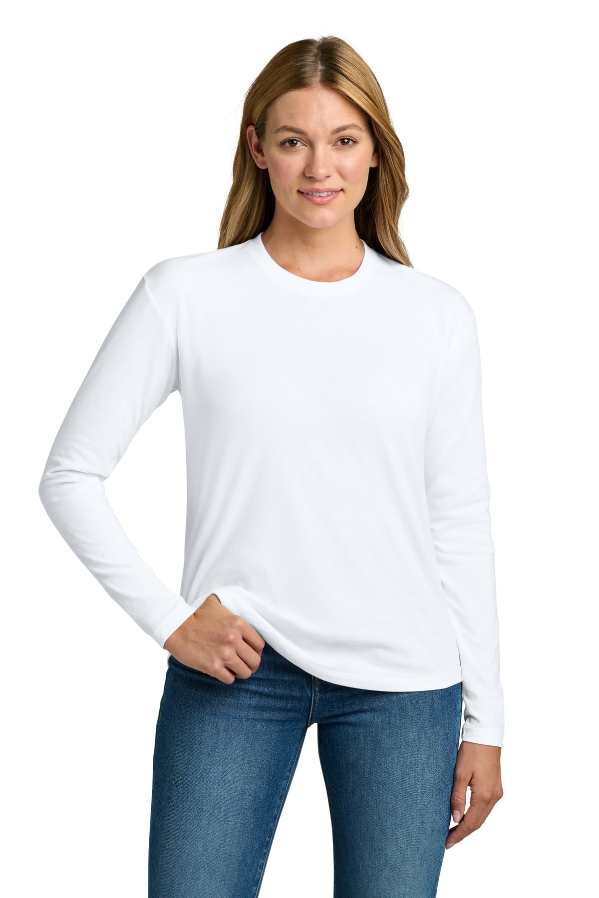 next level apparel ®  women's cotton relaxed long sleeve tee nl3911
