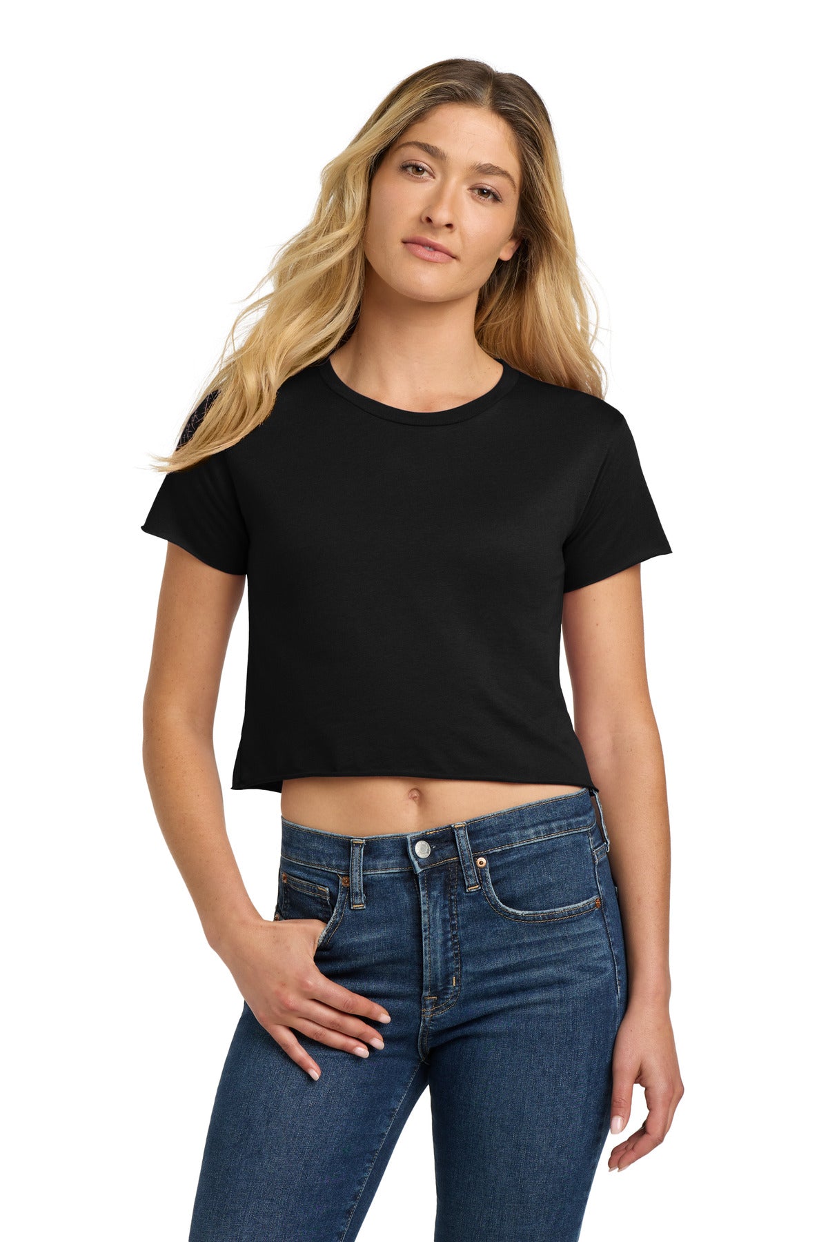 next level apparel ®   women's festival cali crop tee. nl5080