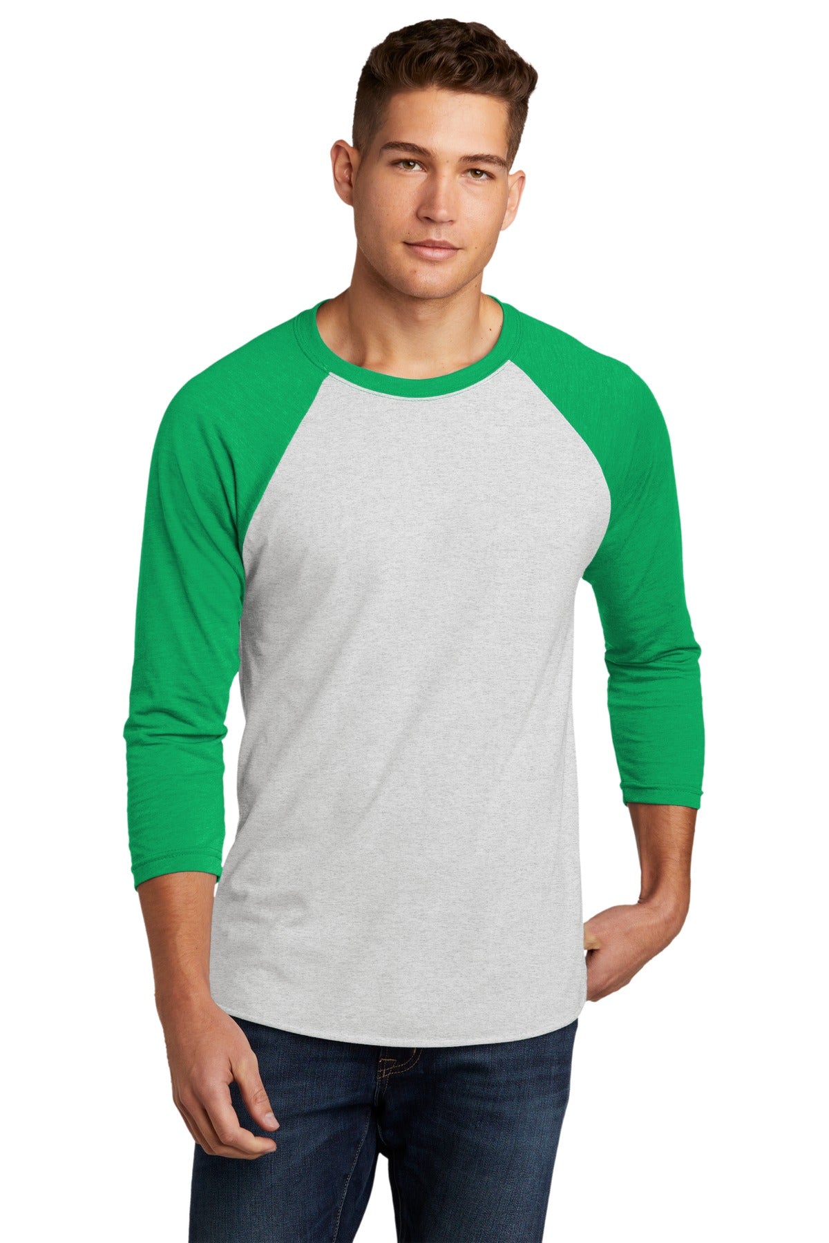 next level apparel ®    adult tri-blend 3/4-sleeve raglan tee. nl6051