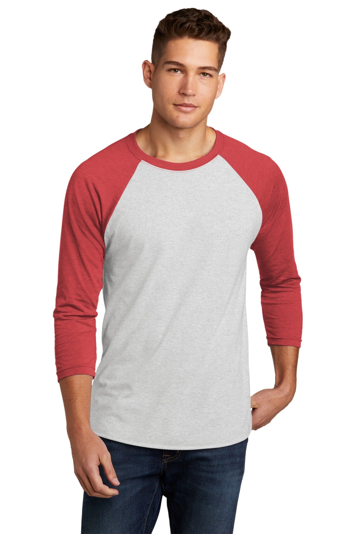 next level apparel ®    adult tri-blend 3/4-sleeve raglan tee. nl6051