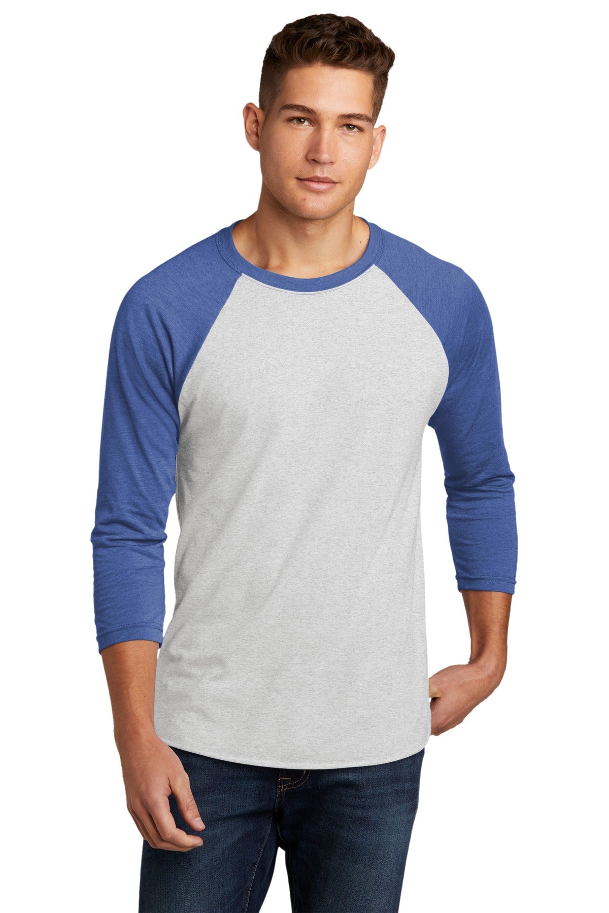 next level apparel ®    adult tri-blend 3/4-sleeve raglan tee. nl6051