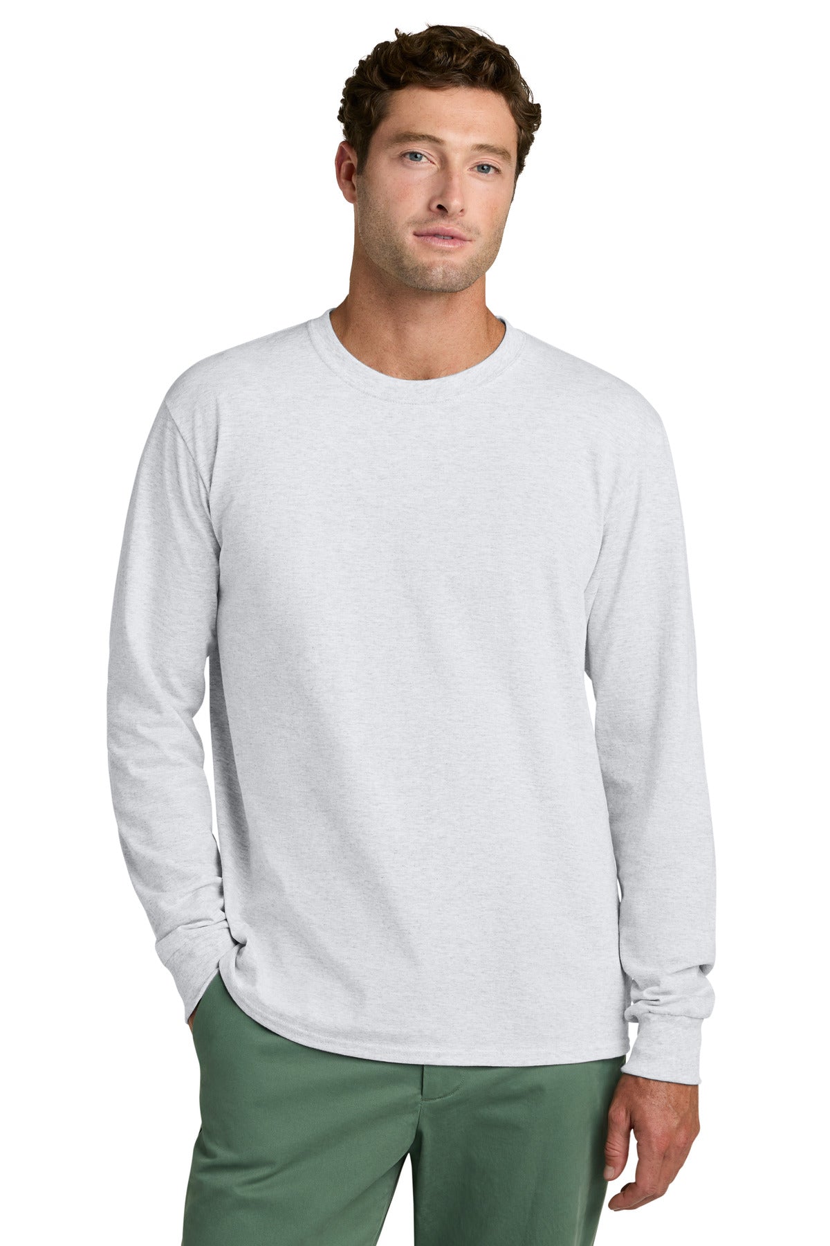 port & co ™  long sleeve core cotton tee. pc54ls