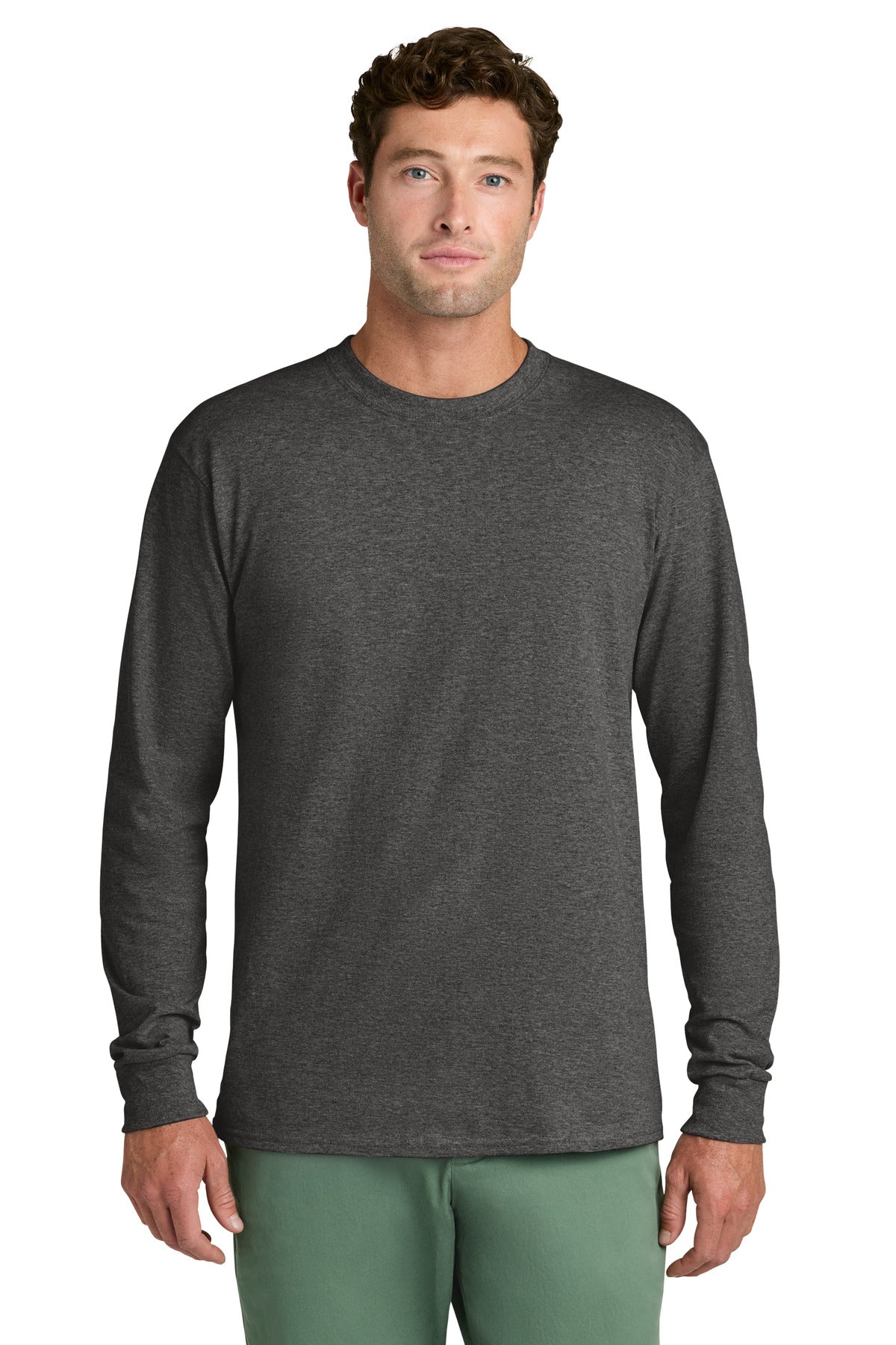 port & co ™  long sleeve core cotton tee. pc54ls